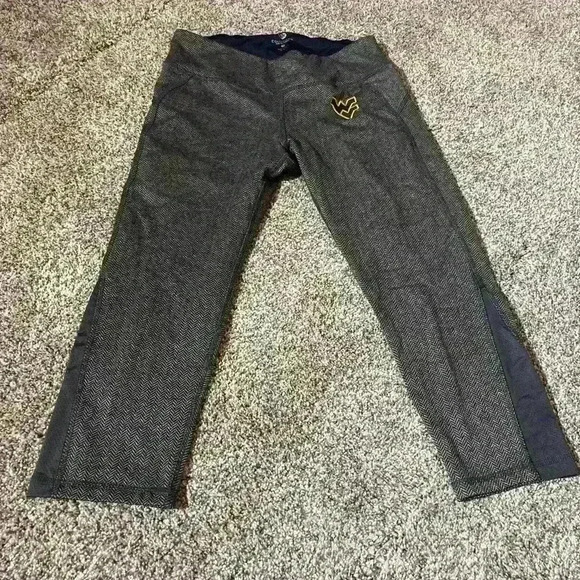 Colosseum Own The Stands Active College Crop Leggings -WVU Size M - Picture 1 of 8